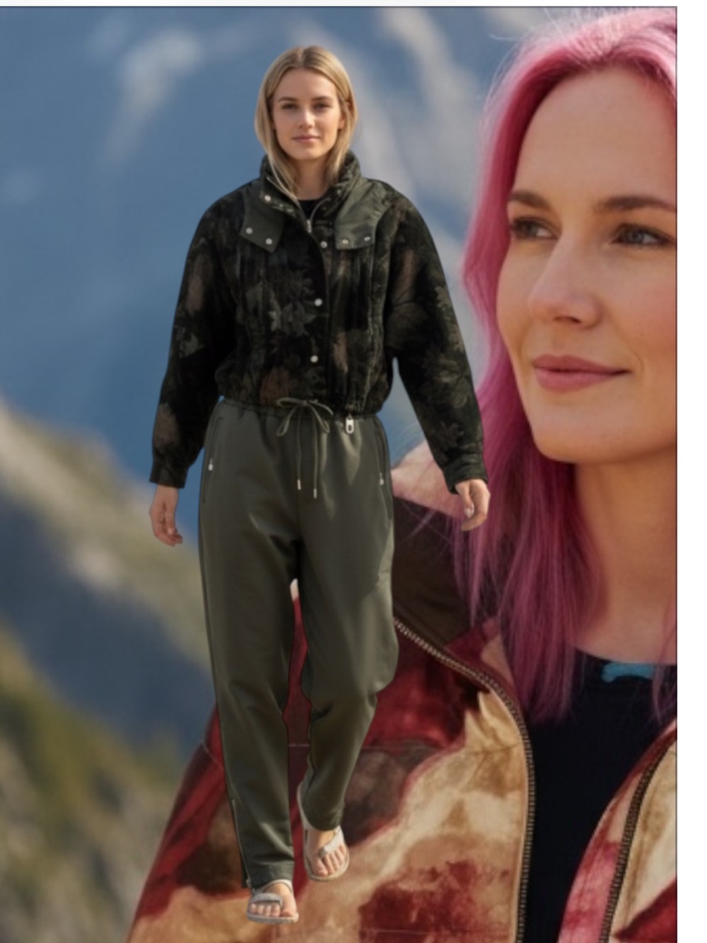 Bogner Green Camouflage Ski Jacket Jumpsuit